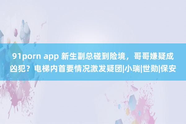 91porn app 新生副总碰到险境，哥哥嫌疑成凶犯？电梯内首要情况激发疑团|小瑞|世勋|保安