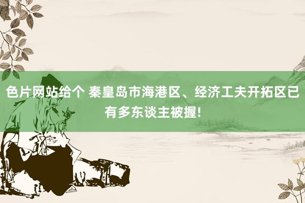 色片网站给个 秦皇岛市海港区、经济工夫开拓区已有多东谈主被握!