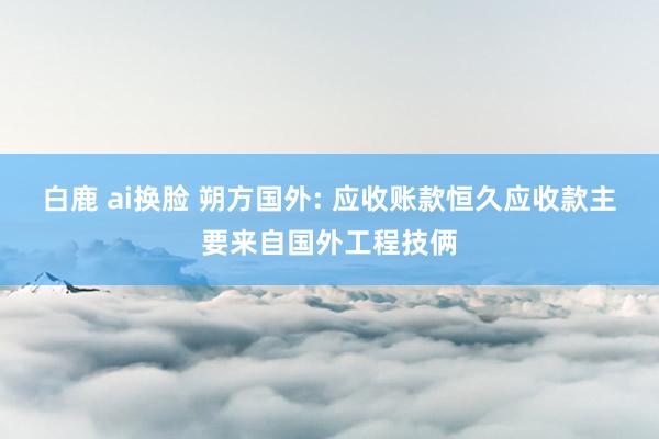 白鹿 ai换脸 朔方国外: 应收账款恒久应收款主要来自国外工程技俩